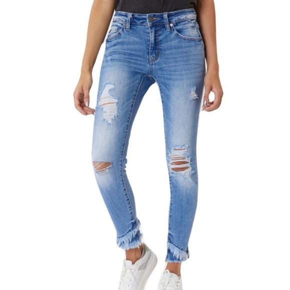 KanCan Denim - Mid Rise Ankle Skinny Jeans